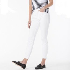 J Crew 10” High Rise Toothpick Skinny Jeans White